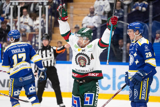Frölundas Nicklas Lasu jublar