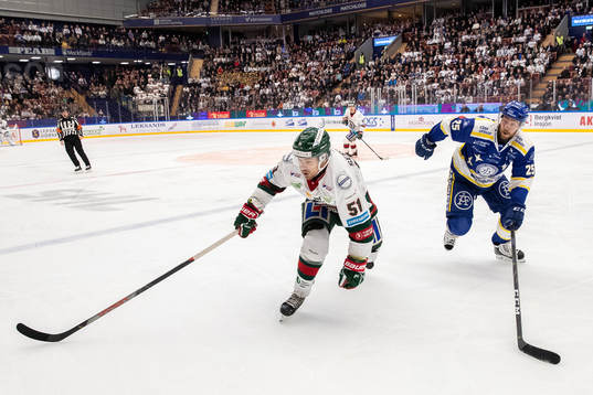 Frölundas Mats Rosseli Olsen och Leksands Linus Persson