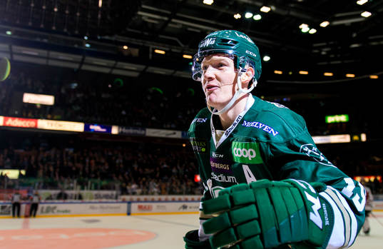 Färjestads Gustav Rydahl jublar