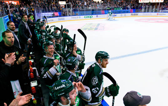 Färjestads Gustav Rydahl jublar