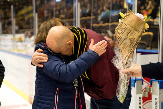 Maj-Britt Westermark och  Gunnar Westermark tog emot