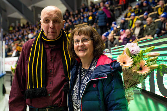 Maj-Britt Westermark och  Gunnar Westermark tog emot