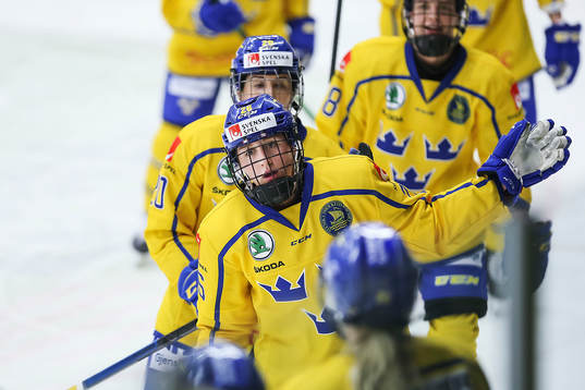 Sveriges Hanna Olsson jublar