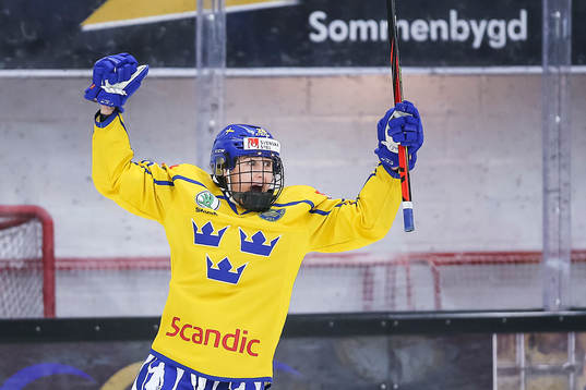 Sveriges Hanna Olsson jublar