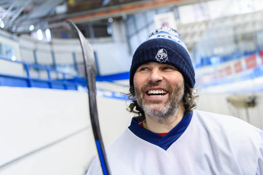 Jaromir Jagr blir intervjuad