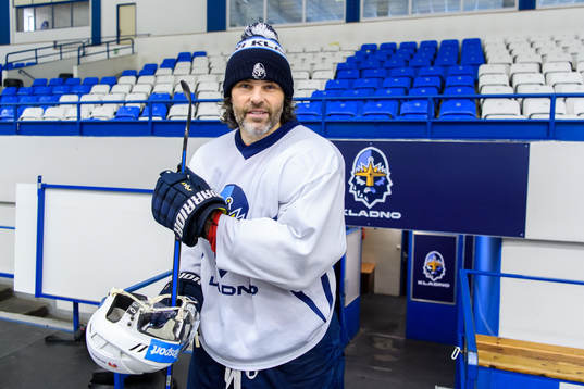 Jaromir Jagr poseerde för ett porträtt