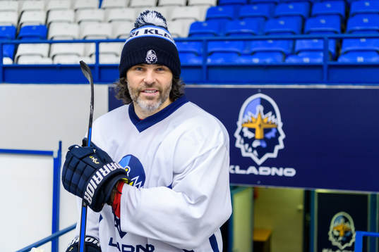 Jaromir Jagr poseerde för ett porträtt