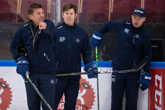 Leksands tränare Ulf Samuelsson och Leksands assisterande
