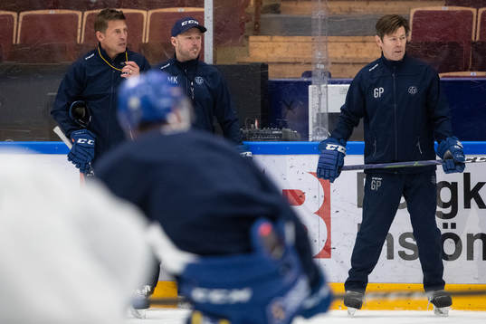 Leksands tränare Ulf Samuelsson och Leksands assisterande