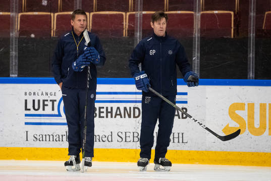 Leksands tränare Ulf Samuelsson och Leksands assisterande