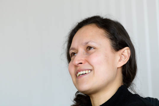 Kopparbergs Göteborgs Catrine Johansson blir intervjuad