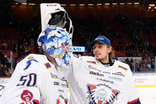 Linköpings målvakt Jonas Gustavsson och målvakt Jacob