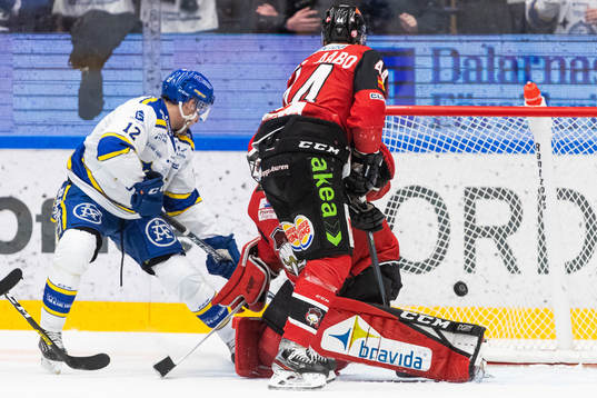 Leksands Fredrik Forsberg jublar gör 1-0 bakom Malmö