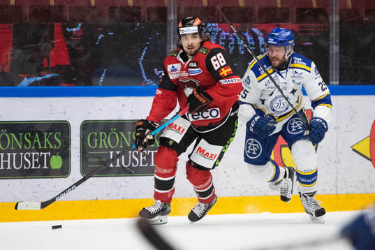 Malmö Redhawks Adam Brodecki och Leksands Linus Persson