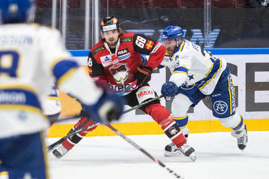 Malmö Redhawks Adam Brodecki och Leksands Linus Persson