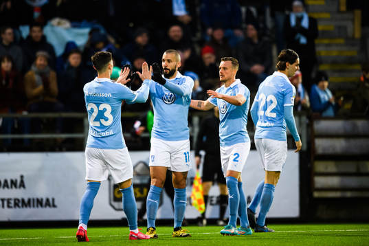Malmö FFs Marcus Antonsson, Guillermo Molins och Eric