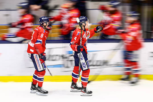 Linköpings Samuel Lofquist och Mikael Frycklund jublar