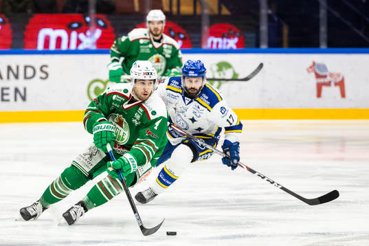 Rögles Kodie Curran och Leksands Daniel Olsson Trkulja