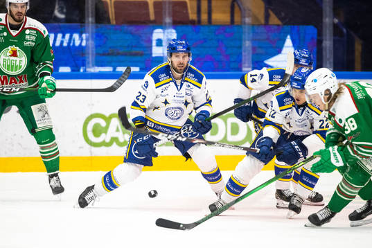 Leksands André Hult och Sebastian Wännström mot Rögles