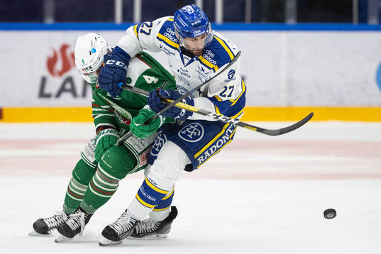 Rögles Kodie Curran och Leksands Marek Hrivik