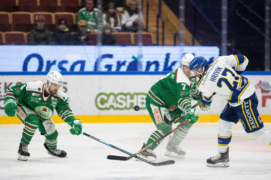 Leksands Marek Hrivik och Rögles Craig Schira
