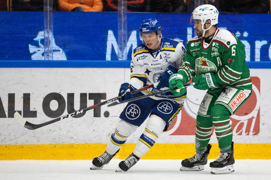 Leksands Patrik Zackrisson och Rögles Craig Schira
