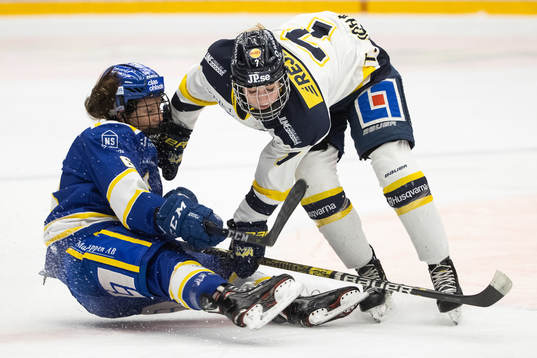 Leksands Maddie Rolfes  och HV71s Thea Johansson