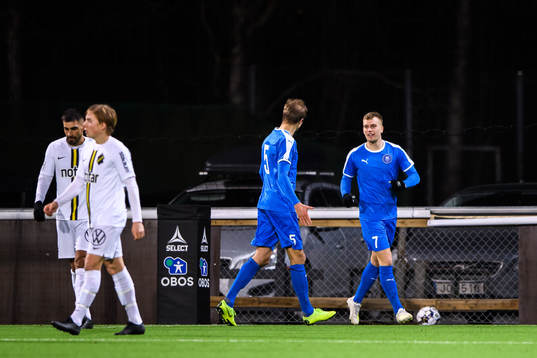 Akropolis Oscar Pehrsson och Jens Jacobsson jublar efter 1-0