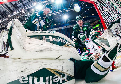Färjestads Linus Arnesson, Sebastian Erixon och målvakt
