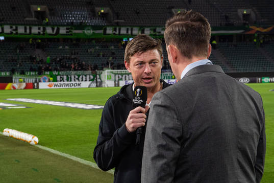 Jon Dahl Tomasson, head coach of Malmö FF is interviewed