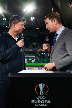 Jon Dahl Tomasson, head coach of Malmö FF is interviewed