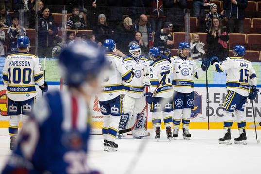 Leksands spelarna jublar