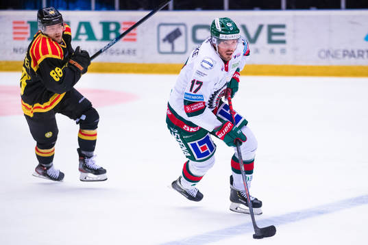 Brynäs Jaedon Descheneau och Frölundas Sebastian Stålberg