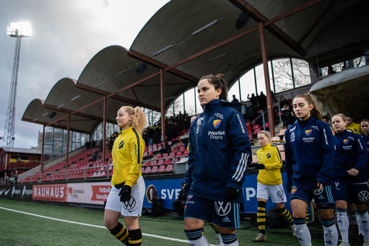 Djurgårdens Malin Diaz Pettersson och Tilde Lindwall