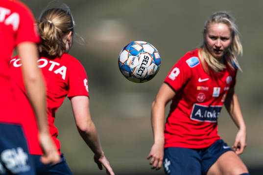 A Select football is seen between players of Avaldsnes