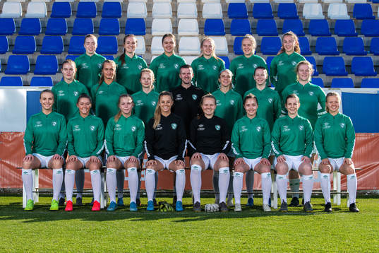  Marie Hella Andresen, Hege Hansen,  Ingrid Synnøve Nødland, Ingeborg Lye Skretting, Julie Austdal and Matilde Alsaker Rogde. Middle row: Marthine Østenstad, Emma Braut Brunes,  Miriam Byberg, Nick Loftus, head coach, Nicole Leslie Stanton, Elisabeth Terland and Susanne Vistnes. Bottom row: Marte Kristine Gjellan Leine, Madeleine Hille Mellemstrand, Kaja Karlsen, goalkeeper Adelaide Anne Gay, goalkeeper Amalie Reed Kolnes, Sofie Bjørnsen, Tuva Hansen and Anette Snørteland Jensen.