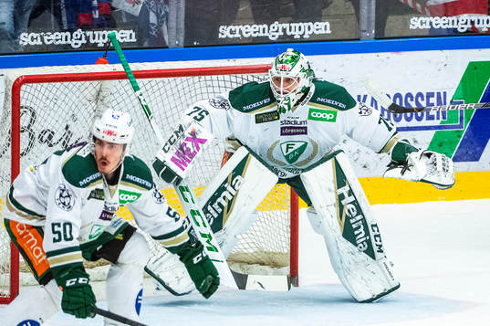 Färjestads målvakt Arvid Holm