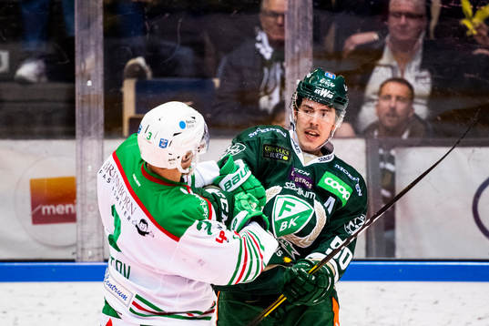 Rögles Daniel Bertov och Färjestads Sebastian Erixon