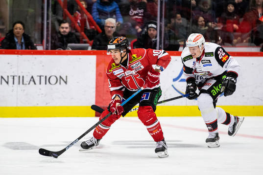 Örebros Shane Harper och Malmö Redhawks Lars Bryggman