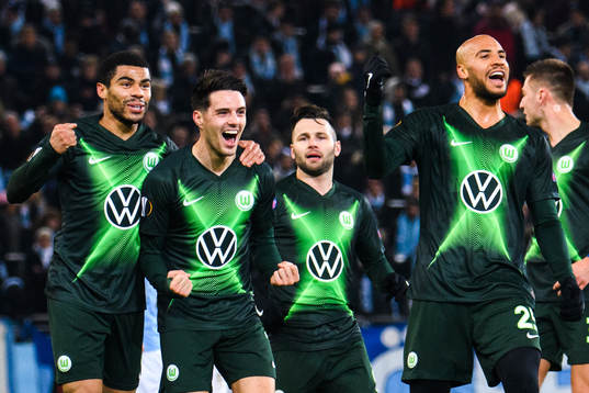 Josip Brekalo of Wolfsburg celebrate the 0-1 goal