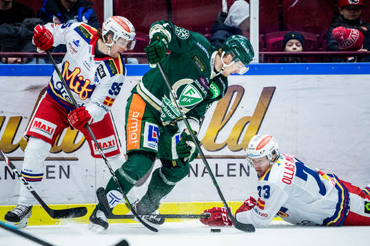almö Redhawks Carl Persson och Adam Ollas Mattsson mot