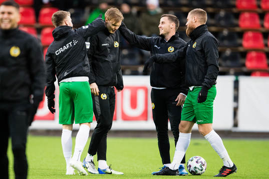 Hammarbys Dennis Widgren, Tim Söderström, Jeppe Andersen
