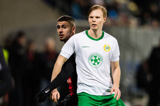 Brommapojkarnas Omar Faraj och Hammarbys Tim Söderström