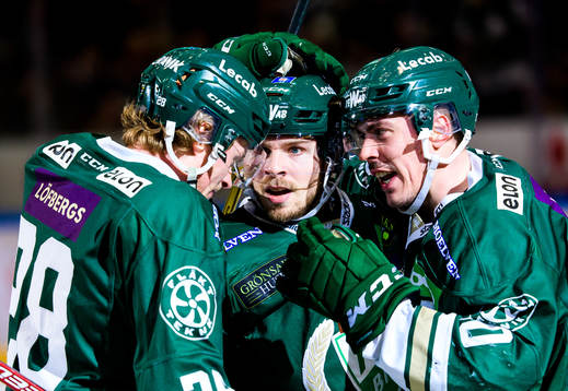 Färjestads Linus Arnesson, Emil Forslund och Sebastian
