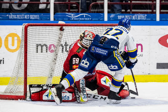 Malmö Redhawks målvakt Oscar Alsenfelt och Leksands