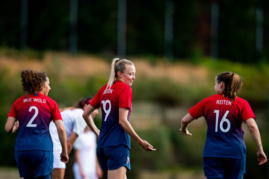 Synne Sofie Kinden Jensen of Norway celebrates with