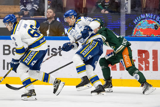 Leksands Nils Åman och Sebastian Wännström och