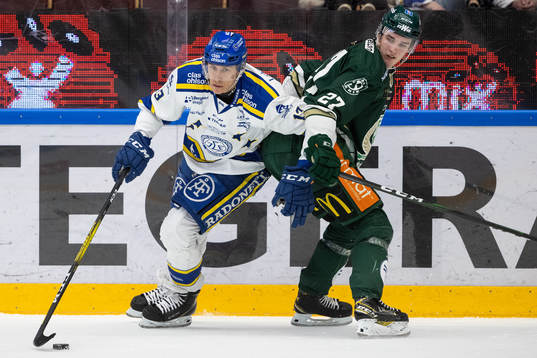 Leksands Jon Knuts och Färjestads Oskar Bäck