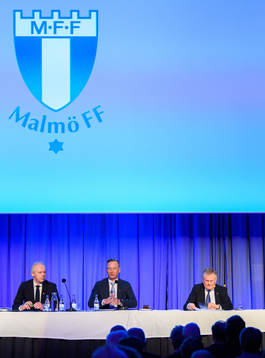 Sekreterare Pontus Hansson, mötets ordförande Hans Petterson och ordförande Anders Pålsson