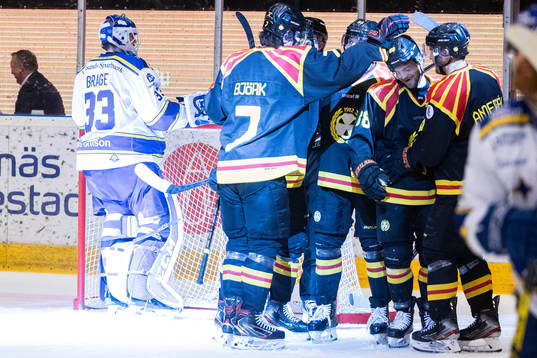 Brynäs spelarna jublar